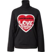 Hoge hals trui Love Moschino , Black , Dames