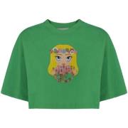 Korte Mouw T-shirt Chiara Ferragni Collection , Green , Dames