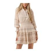 Dames Jurken Voile Dress Notre-v , Beige , Dames