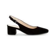 Zwarte Slip-On Slingback Hakken Gabor , Black , Dames