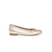 Gouden leren balletflats Gabor , Yellow , Dames