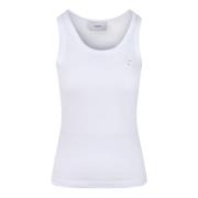 Logo Tanktop Lichtgewicht Jersey Ss24 Coperni , White , Dames