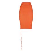 Oranje Slim Fit Rok Off White , Orange , Dames