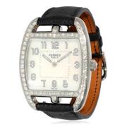 Pre-owned Stainless Steel watches Hermès Vintage , White , Dames