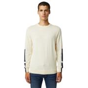 Crew Neck Sweater GAS , White , Heren