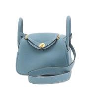 Pre-owned Leather handbags Hermès Vintage , Blue , Dames