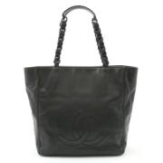 Pre-owned Leather totes Chanel Vintage , Black , Dames