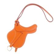 Pre-owned Leather key-holders Hermès Vintage , Orange , Dames