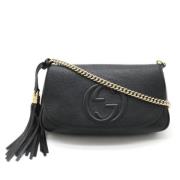 Pre-owned Leather shoulder-bags Gucci Vintage , Black , Dames