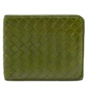 Pre-owned Leather wallets Bottega Veneta Vintage , Green , Heren