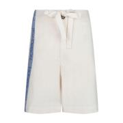 Crème Bermuda Shorts Trekkoord Taille JW Anderson , Beige , Dames