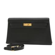 Pre-owned Leather handbags Hermès Vintage , Black , Dames