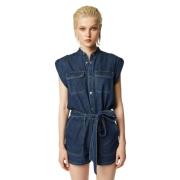 Mouwloze Jumpsuit GAS , Blue , Dames