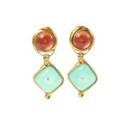 Pre-owned Yellow Gold earrings Chanel Vintage , Multicolor , Dames