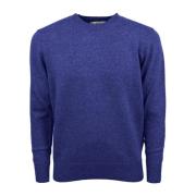 Ronde Hals Trui Cashmere Company , Blue , Heren