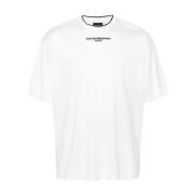 Witte Crew Neck Logo T-shirts Polos Emporio Armani , White , Heren