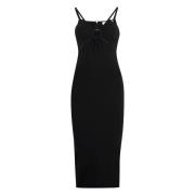 Gebreide Jurk met Front Cut-Out Detail Michael Kors , Black , Dames