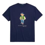 Navy Varsity Bear Grafisch T-shirt Polo Ralph Lauren , Blue , Heren