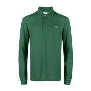 Groene Polo Shirt Logo Patch Lacoste , Green , Heren