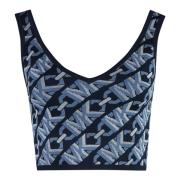 Crop Top met logo Michael Kors , Blue , Dames