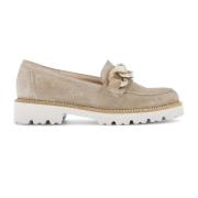 Grijze Velvet Loafers Stijlvol Comfort Gabor , Beige , Dames