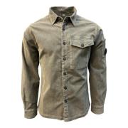 Corduroy Overshirt, Grijs-Groen C.p. Company , Gray , Heren