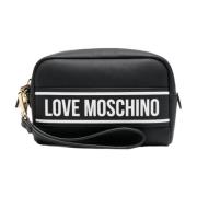 Stijlvolle Clutch Tas Love Moschino , Black , Dames