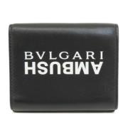 Pre-owned Leather wallets Bvlgari Vintage , Black , Dames