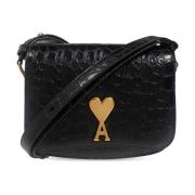 Schoudertas met logo Ami Paris , Black , Unisex