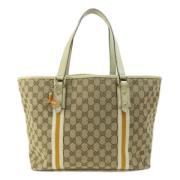 Pre-owned Canvas totes Gucci Vintage , Brown , Dames