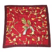 Pre-owned Fabric scarves Hermès Vintage , Red , Dames