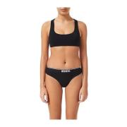 Zijden Slip Set Diesel , Black , Dames