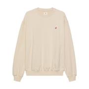 Beige Stijlvolle Sweatshirts voor Mannen New Balance , Beige , Heren