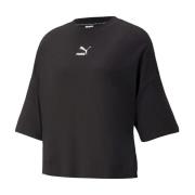 Korte Mouw T-shirt Puma , Black , Dames