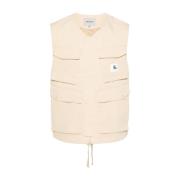 Waterafstotend Vest met 3D-zakken Carhartt Wip , Beige , Heren