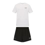 Set: T-shirt en Shorts Emporio Armani EA7 , White , Heren