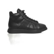 Echt Leren Hoge Sneaker Cerruti 1881 , Black , Dames