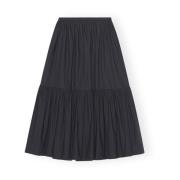 Midi Skirts Ganni , Black , Dames