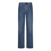 Blauwe Straight Leg Jeans Aw24 Moschino , Blue , Dames