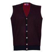 Blauwe Lelie Wollen Vest Gallo , Multicolor , Heren