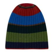 Gestreepte Groene Beanie Muts Gallo , Multicolor , Unisex