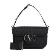 Zwarte Schoudertas Mannen Aw24 Valentino Garavani , Black , Unisex