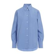 Blauwe Katoenen Shirt Stijlvolle Look TotêMe , Blue , Dames