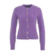 Paarse Gebreide Trui Aw24 Handwas Ralph Lauren , Purple , Dames