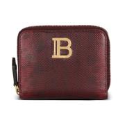 Karung leren portemonnee Balmain , Red , Dames