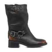 Bruine Biker Enkellaarzen Curiosite , Brown , Dames