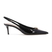 Zwarte Sling Back Vlogo Pumps Valentino Garavani , Black , Dames