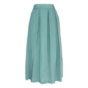 Maxi rok in geheugen taffeta met plooien Vicario Cinque , Green , Dame...