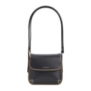 Elegante Schoudertas in Zwart en Goud Giorgio Armani , Black , Dames