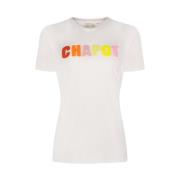 Geborduurde Ronde Hals Terry T-shirt Fabienne Chapot , Pink , Dames